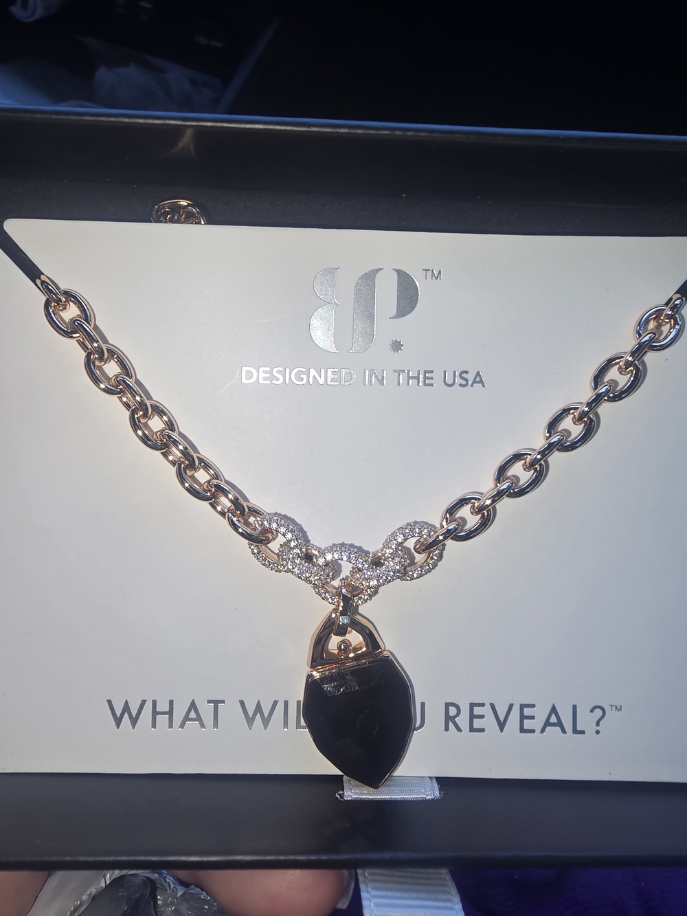 Bomb Party Ultra Rare Obsidia Rose Gold Chain Necklace